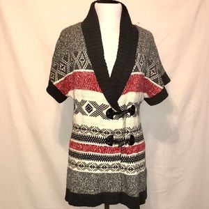 Tommy Hilfiger Tribal Print Short Sleeve Sweater